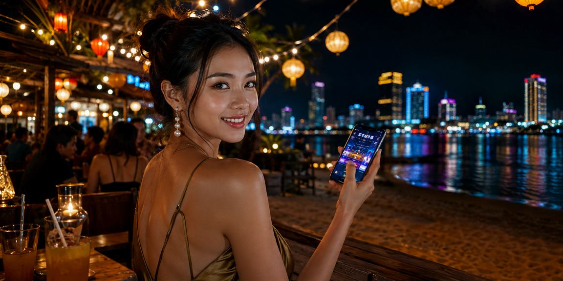 Không gian cá cược và giải trí trực tuyến tại Việt Nam với màn hình hiển thị các mục ưu đãi và tiền thưởng